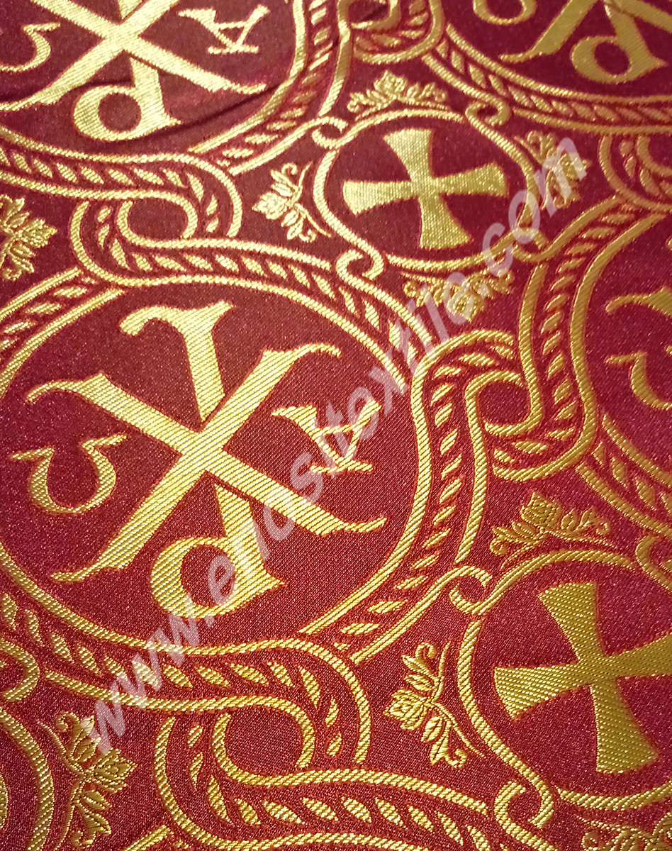 KL-023 Claret Red-Gold Brocade Fabrics